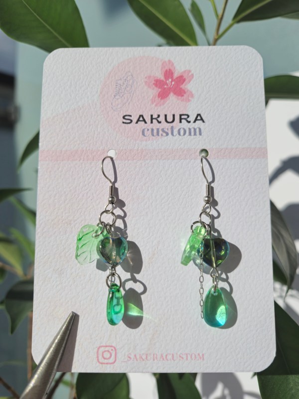 Green Drop Earrings