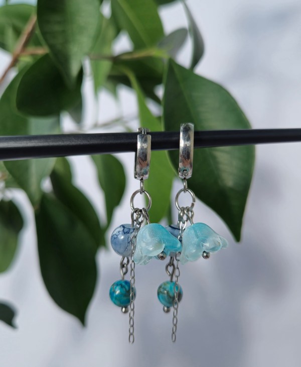 Blue Bellflower Earrings